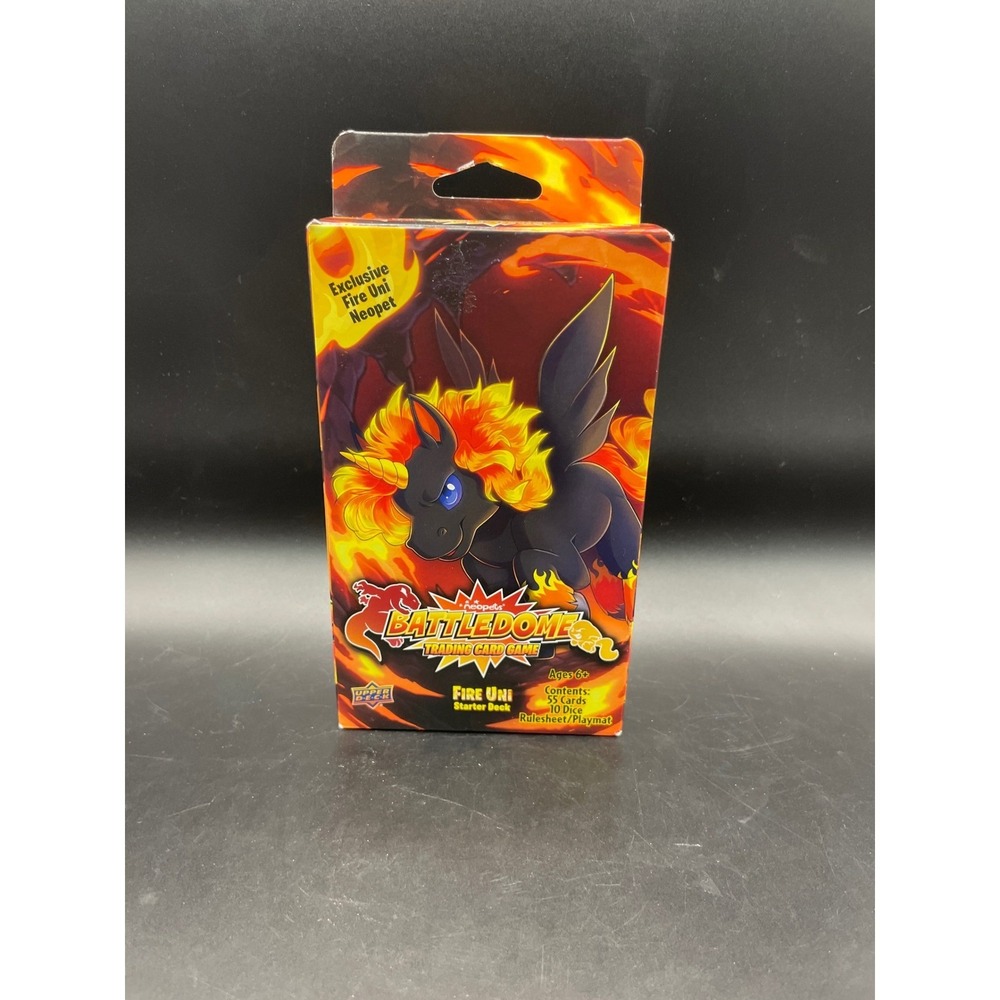 Upper Deck Neopets Battledome TCG Fire Uni Starter Deck55 Cards 10 Dice 2024 NEW